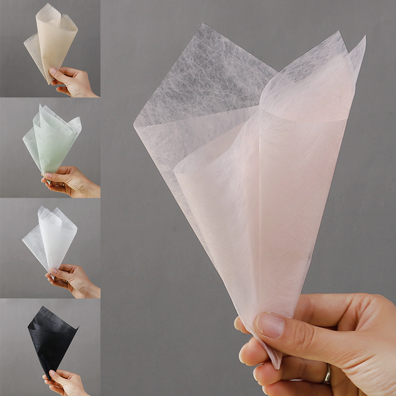 Flower Wrap Kraft - 40 ชิ้นเกาหลีกระดาษห่อดอกไม้ช่อดอกไม้บรรจุภัณฑ์วัสดุสําหรับงานแต่งงานวันเกิดของขวัญวันวาเลนไทน์ตกแต่ง