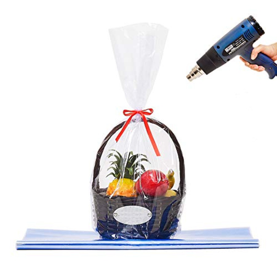 Cellophane Wrap Clear - ถุงพลาสติกใสสำหรับห่อของขวัญและตะกร้าอีสเตอร์ ขนาด 18x24 นิ้ว