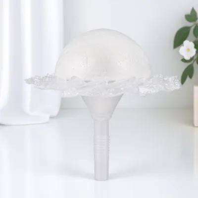 Bouquet Holder Foam - ชุดขาตั้งดอกไม้ทรงครึ่งวงกลมแบบลูกไม้สำหรับจัดช่อดอกไม้ ขาตั้งดอกไม้โฟมสำหรับดอกไม้สดหรือดอกไม้ประดิษฐ์ ตกแต่งงานแต่งงาน