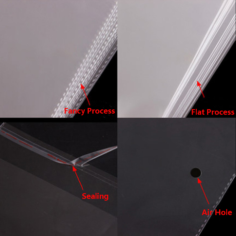 100Pcs ล้างพลาสติกกระเป๋าของขว - Cellophane Wrap Clear บทวิจารณ์และราคา