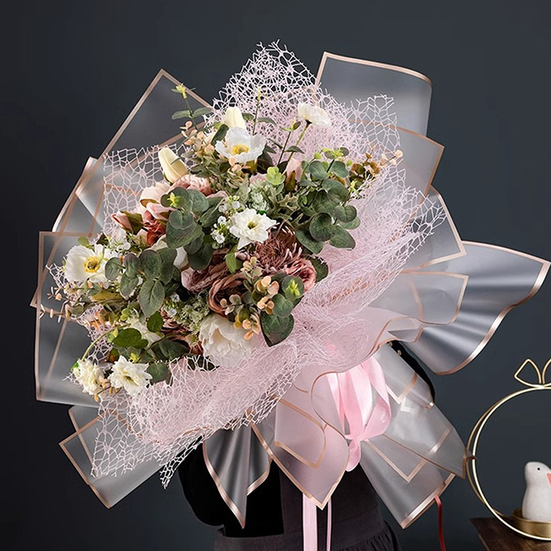 กระดาษห่อดอกไม้ขอบทอง 20 แพ็ค  - Flower Wrap Kraft บทวิจารณ์และราคา