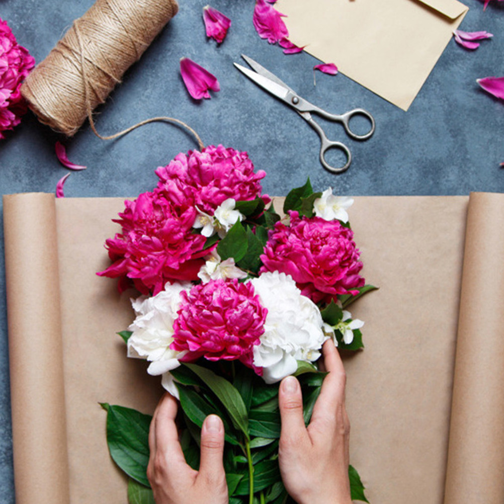 กระดาษคราฟท์ 2 ม้วน กระดาษห่ออ - Flower Wrap Kraft บทวิจารณ์และราคา