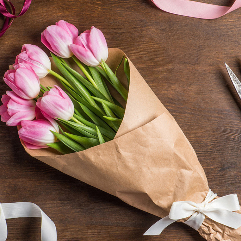 กระดาษคราฟท์ 2 ม้วน กระดาษห่ออ - Flower Wrap Kraft บทวิจารณ์และราคา