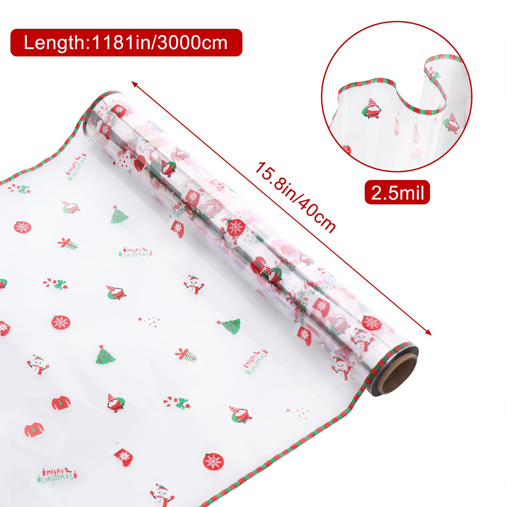 ม้วนฟิล์มใสห่อของขวัญคริสต์มาส - Cellophane Wrap Clear บทวิจารณ์และราคา