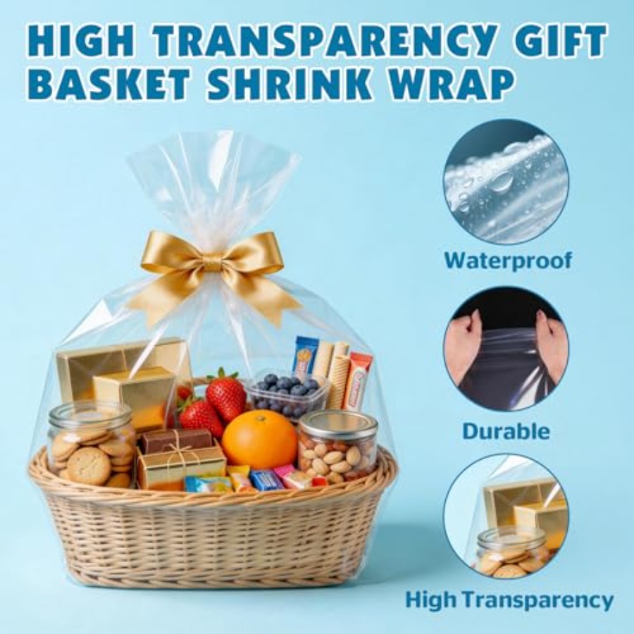 ถุงห่อของขวัญแบบหดตัวขนาดใหญ่พ - Cellophane Wrap Clear บทวิจารณ์และราคา
