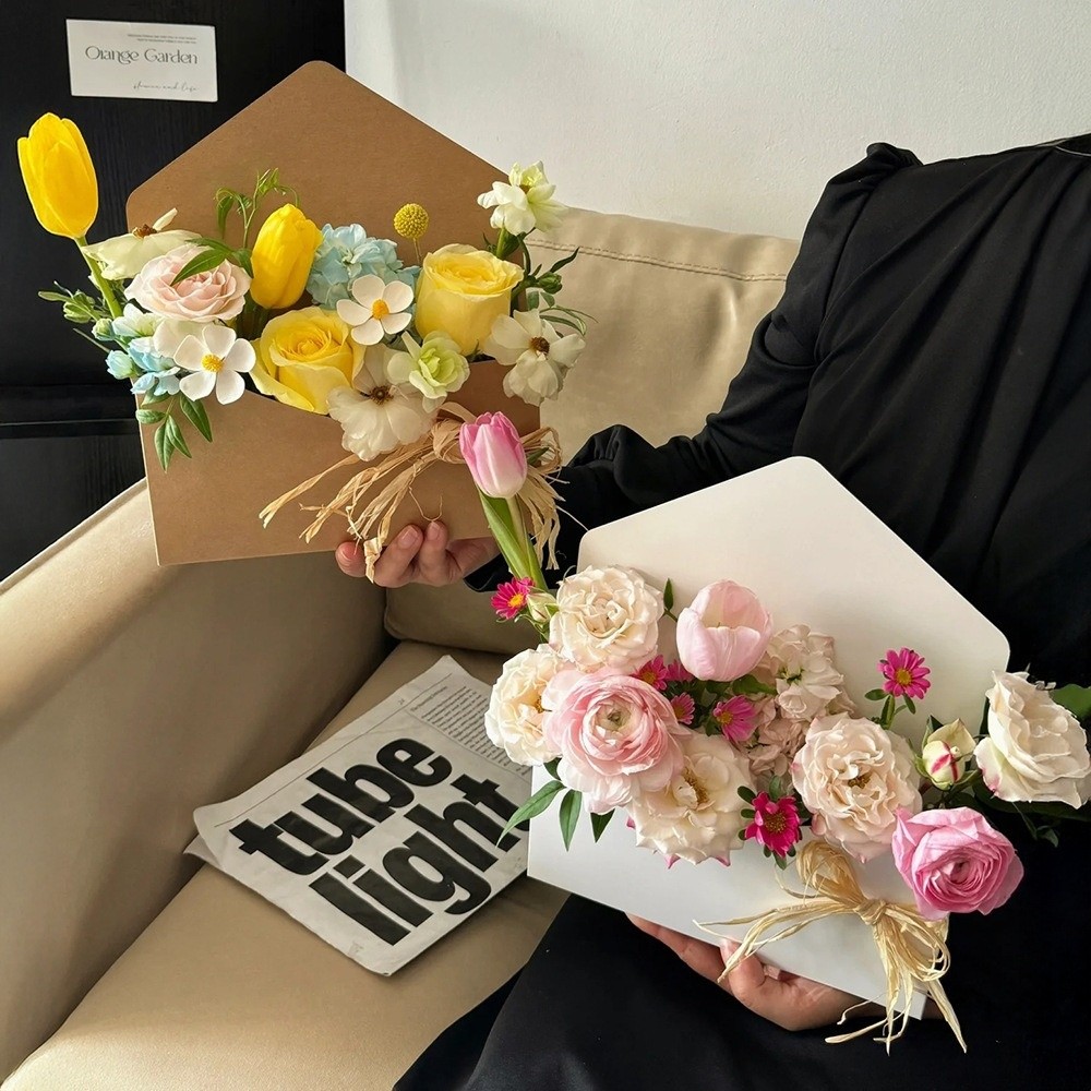 กล่องดอกไม้ 5 แบบ ดีไซน์ซองจดห - Anda Florist Supply บทวิจารณ์และราคา
