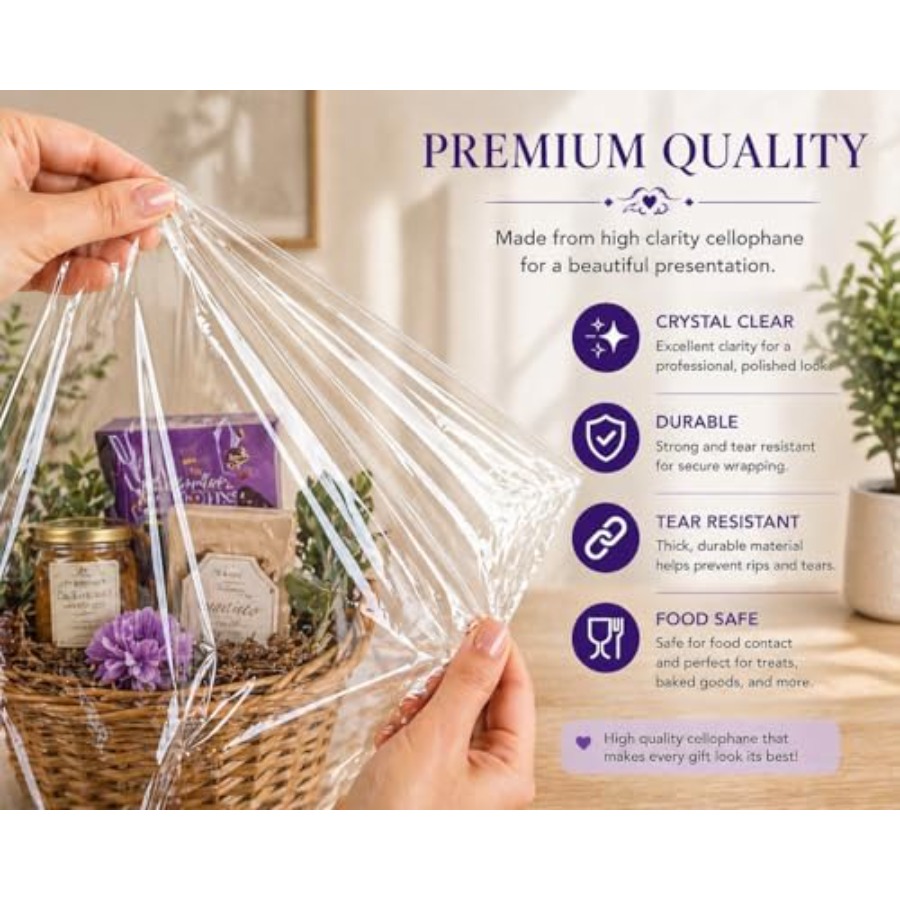 ถุงเซลโลเฟนสำหรับห่อของขวัญ ขน - Cellophane Wrap Clear บทวิจารณ์และราคา