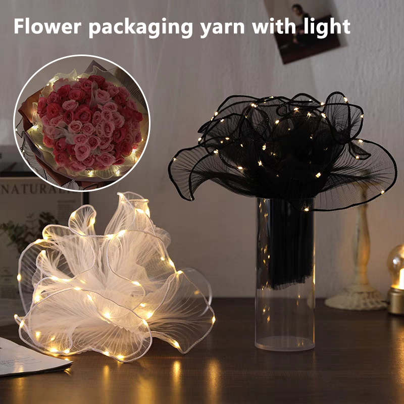 1 ชิ้น LED ห่อดอกไม้กระดาษไฟลู - Flower Wrap Kraft บทวิจารณ์และราคา
