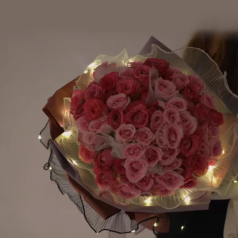 1 ชิ้น LED ห่อดอกไม้กระดาษไฟลู - Flower Wrap Kraft บทวิจารณ์และราคา