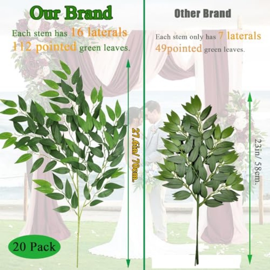 ก้านใบรัสคัสอิตาเลียนเทียม 20  - Ruscus Stem Faux บทวิจารณ์และราคา