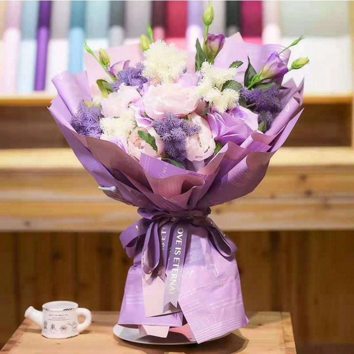 20PCS กันน้ํา Two-Tone Elegant - Flower Wrap Kraft บทวิจารณ์และราคา