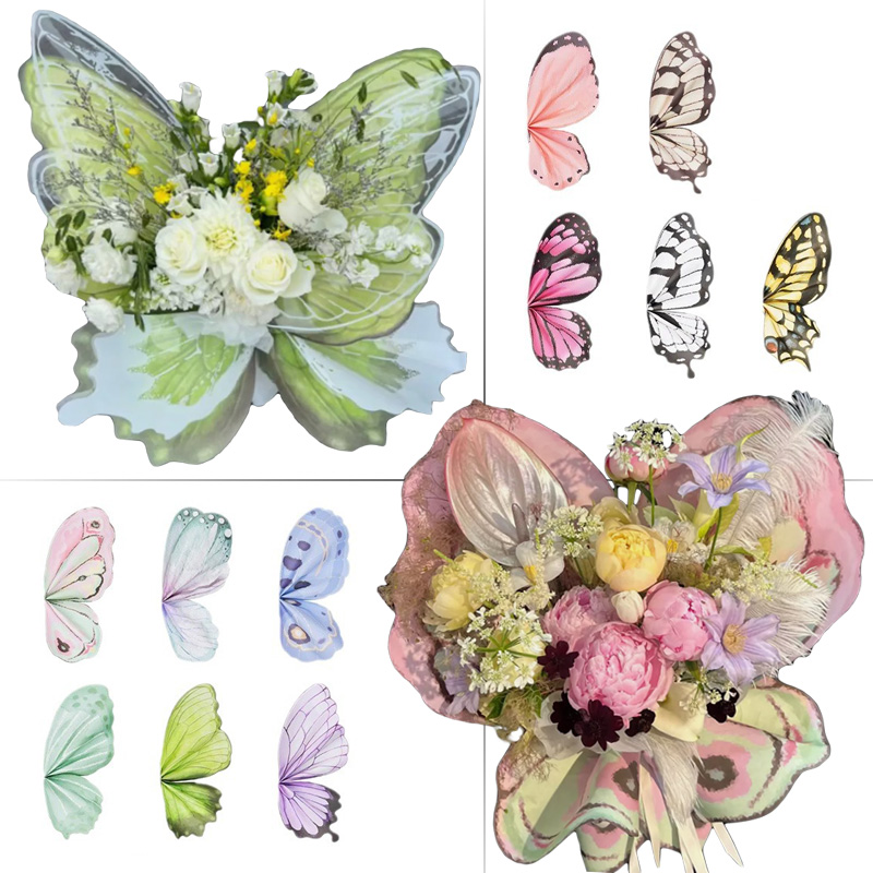 20 ชิ้นปีกผีเสื้อรูปช่อดอกไม้ห - Flower Wrap Kraft บทวิจารณ์และราคา