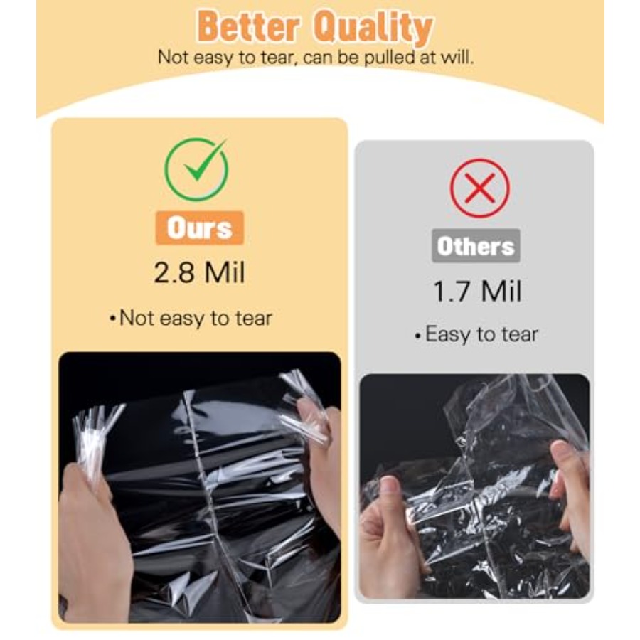 ถุงพลาสติกใสขนาดใหญ่พิเศษ 6 ชิ - Cellophane Wrap Clear บทวิจารณ์และราคา