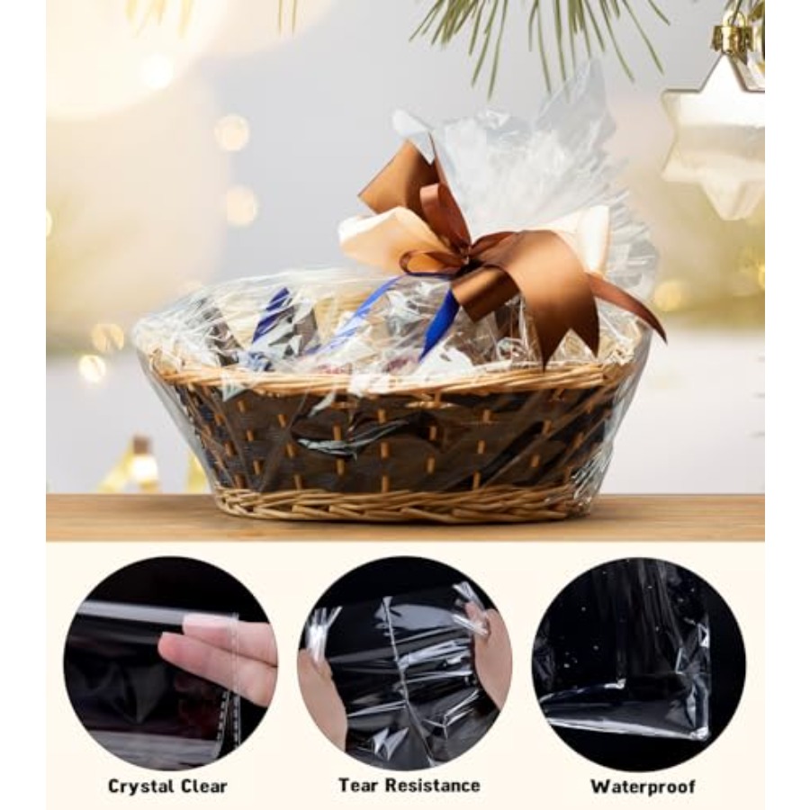 ถุงพลาสติกใสขนาดใหญ่พิเศษ 6 ชิ - Cellophane Wrap Clear บทวิจารณ์และราคา